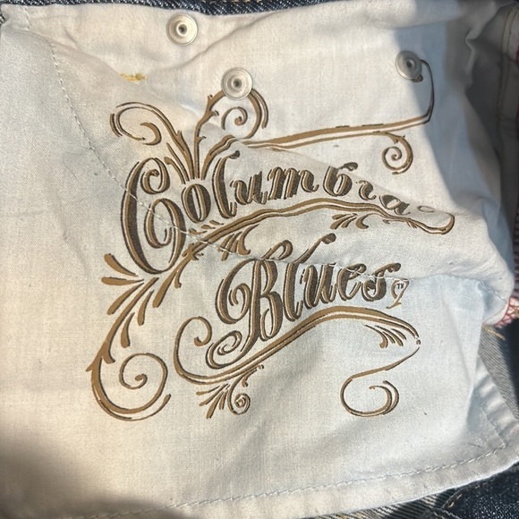 Columbia Blues Cuffed Denim Capri Back button Flap Pockets Women's Size‎ 10 - Picture 5 of 5